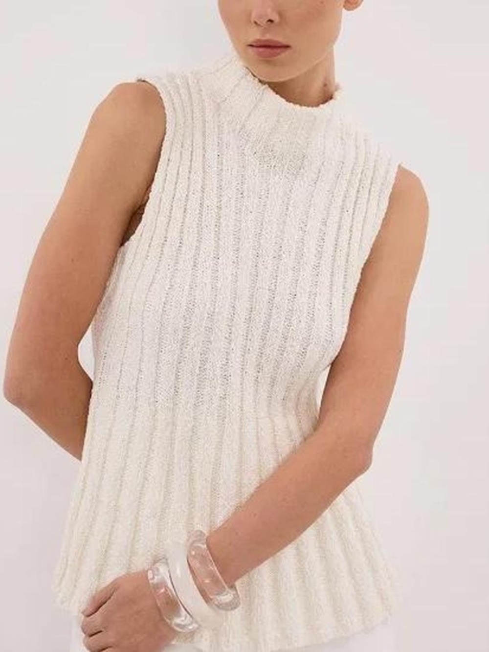 DISSH Vero White Knit Tunic
